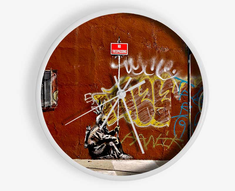 No Trespassing Clock - Wallart-Direct UK