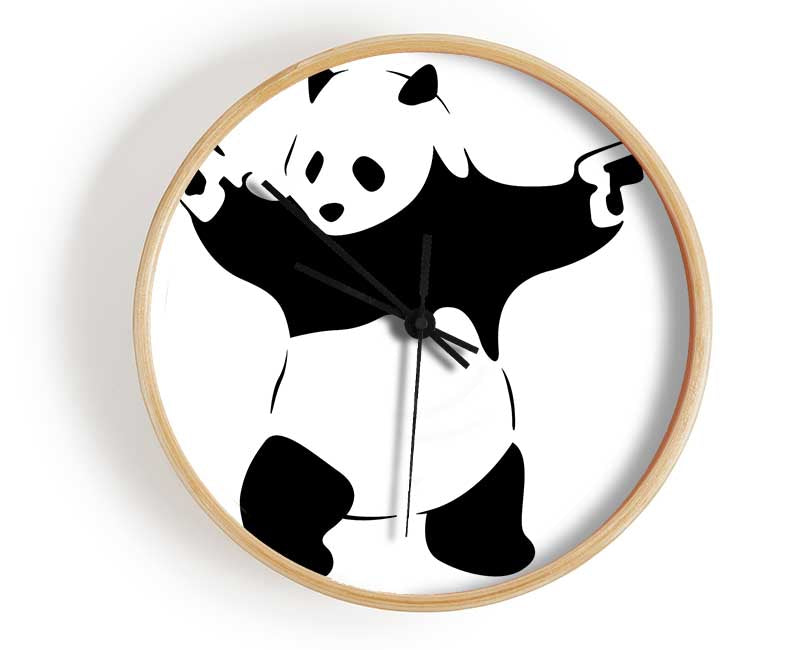 Panda Guns Clock - Wallart-Direct UK