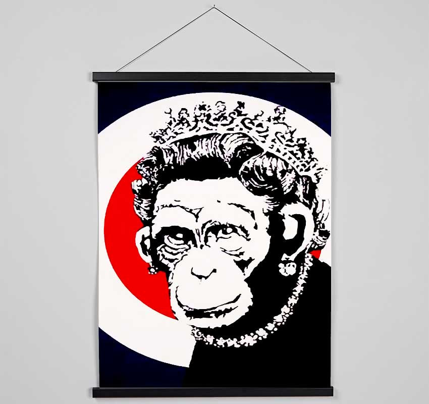 Queen Chimp Hanging Poster - Wallart-Direct UK