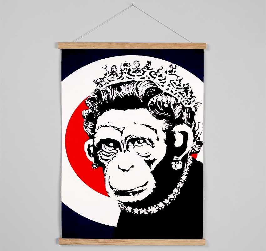 Queen Chimp Hanging Poster - Wallart-Direct UK