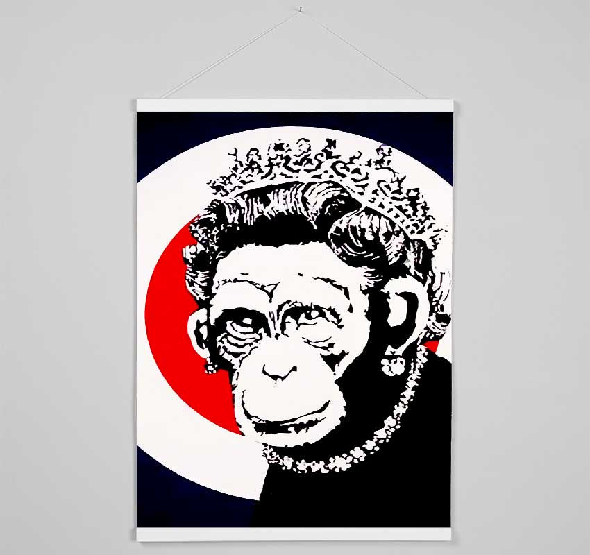 Queen Chimp Hanging Poster - Wallart-Direct UK