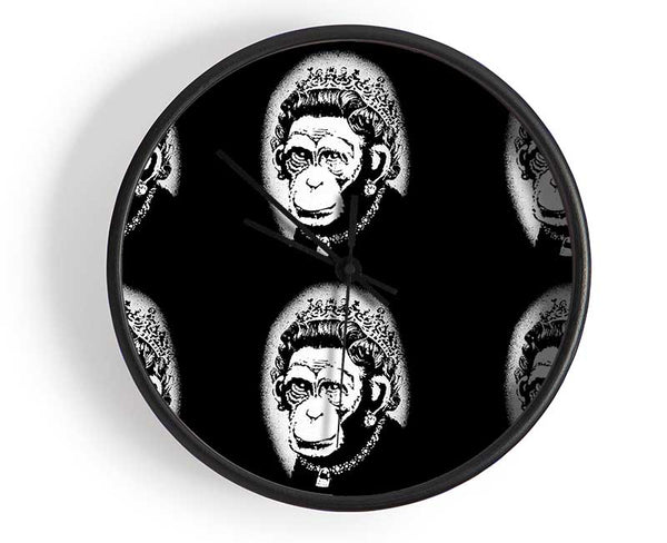 Queen Monkey Clock - Wallart-Direct UK