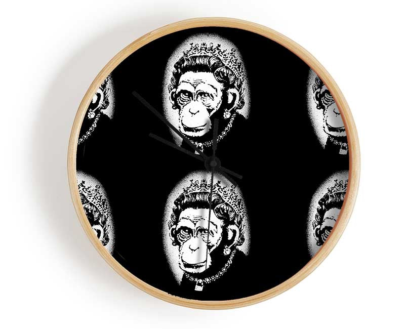 Queen Monkey Clock - Wallart-Direct UK