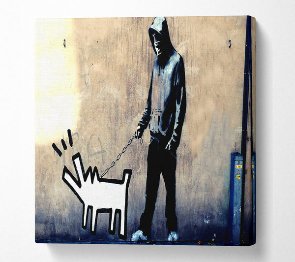 A Square Canvas Print Showing Revolution For Dogs Square Wall Art