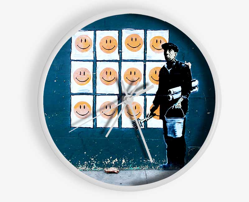 Smiley Face Posters Clock - Wallart-Direct UK