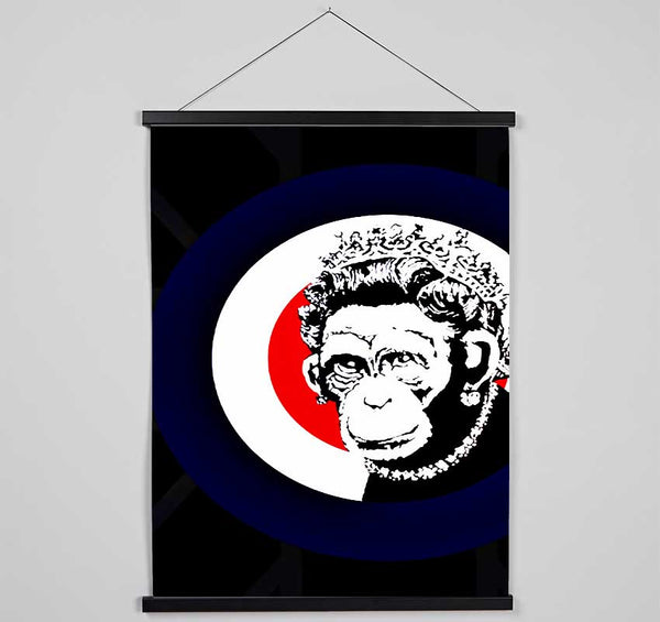 The Queen Monkey Hanging Poster - Wallart-Direct UK