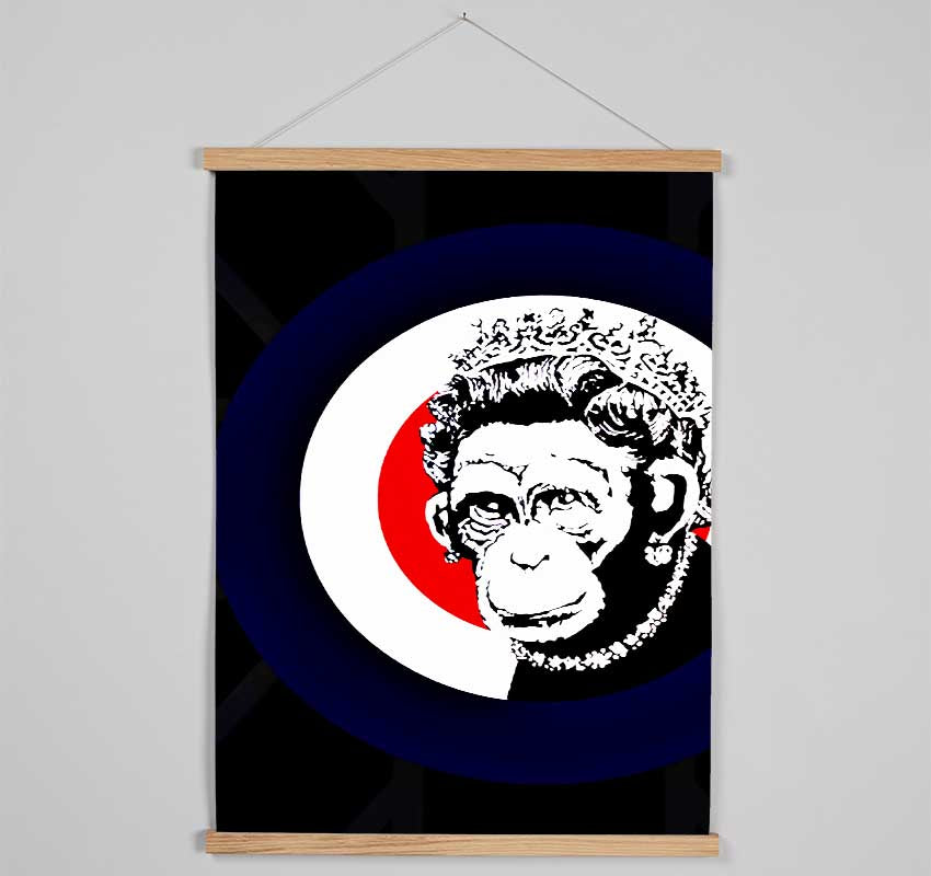 The Queen Monkey Hanging Poster - Wallart-Direct UK