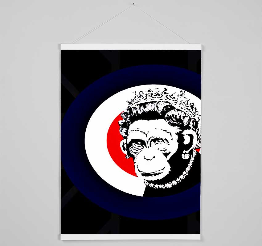 The Queen Monkey Hanging Poster - Wallart-Direct UK