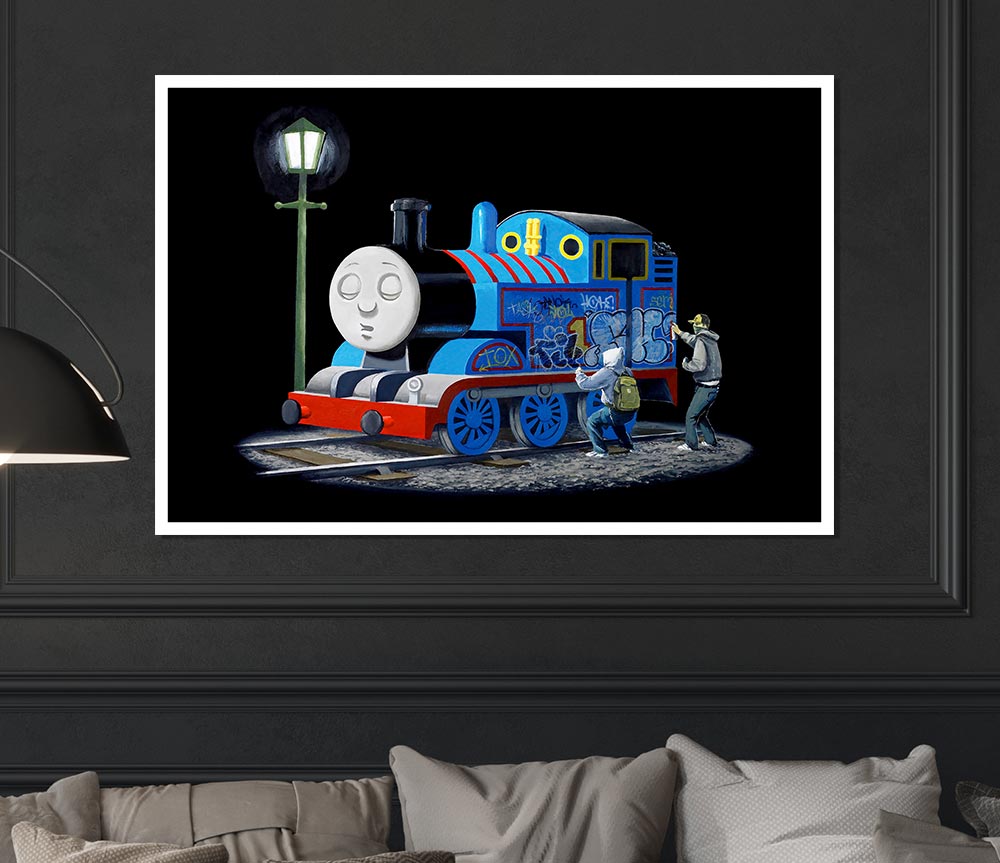 Thomas The Tank Graffiti Print Poster Wall Art