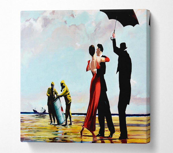 Picture of Toxic Waste Dance Square Canvas Wall Art