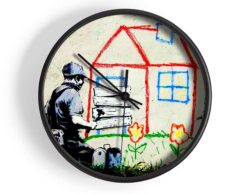 Wendy House Barricade Clock - Wallart-Direct UK