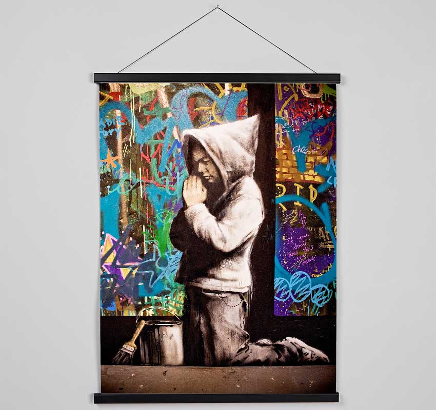 Graffiti Pray Hanging Poster - Wallart-Direct UK