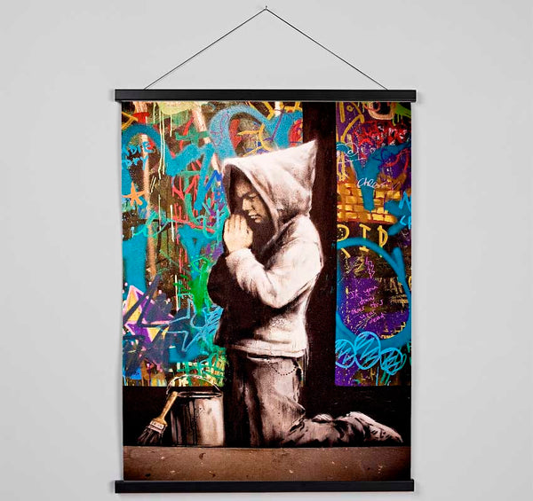 Graffiti Pray Hanging Poster - Wallart-Direct UK