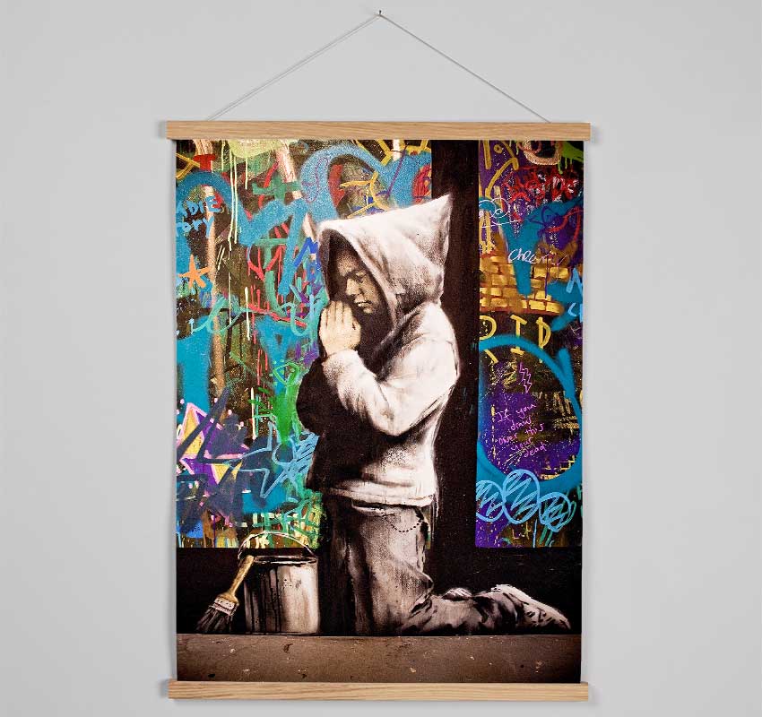 Graffiti Pray Hanging Poster - Wallart-Direct UK