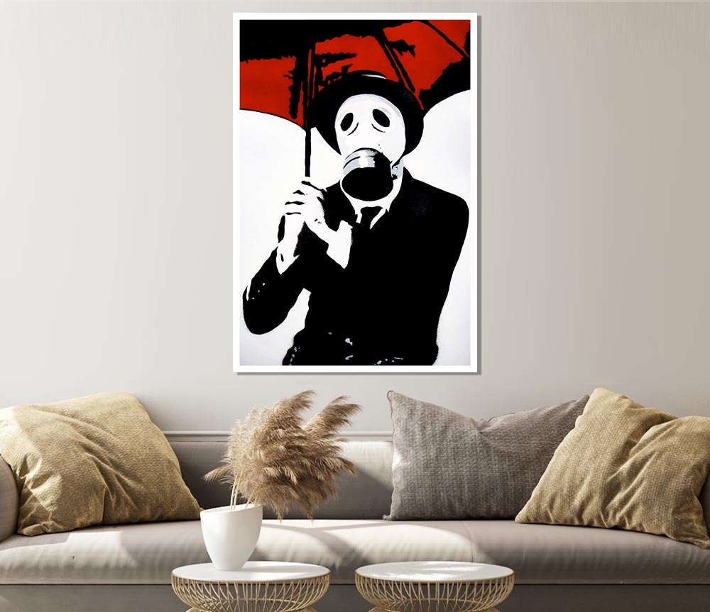 Bankers Gas Mask Close Up Print Poster Wall Art