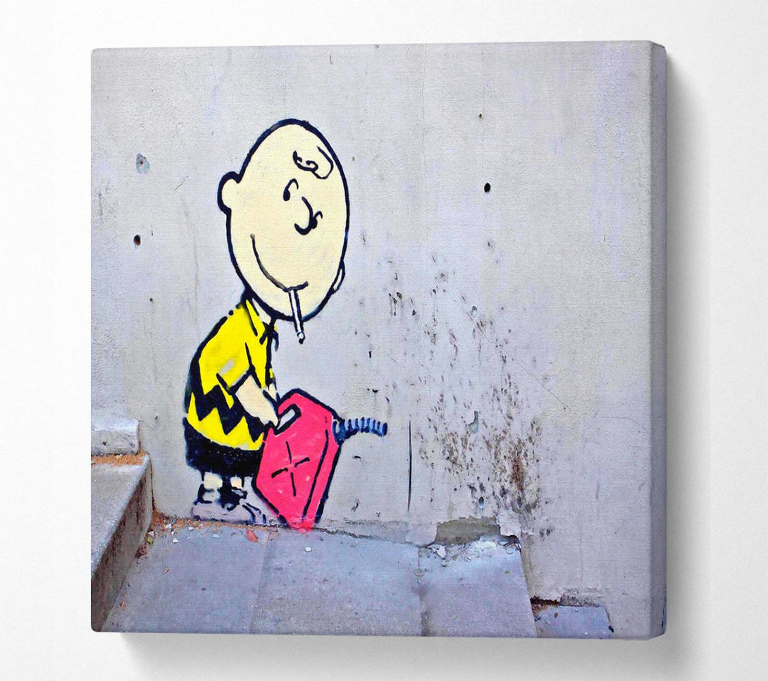 Picture of Charlie Brown Square Canvas Wall Art