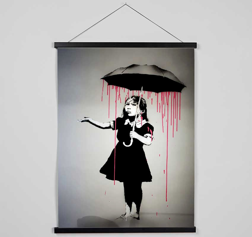 Umbrella Girl Hanging Poster - Wallart-Direct UK