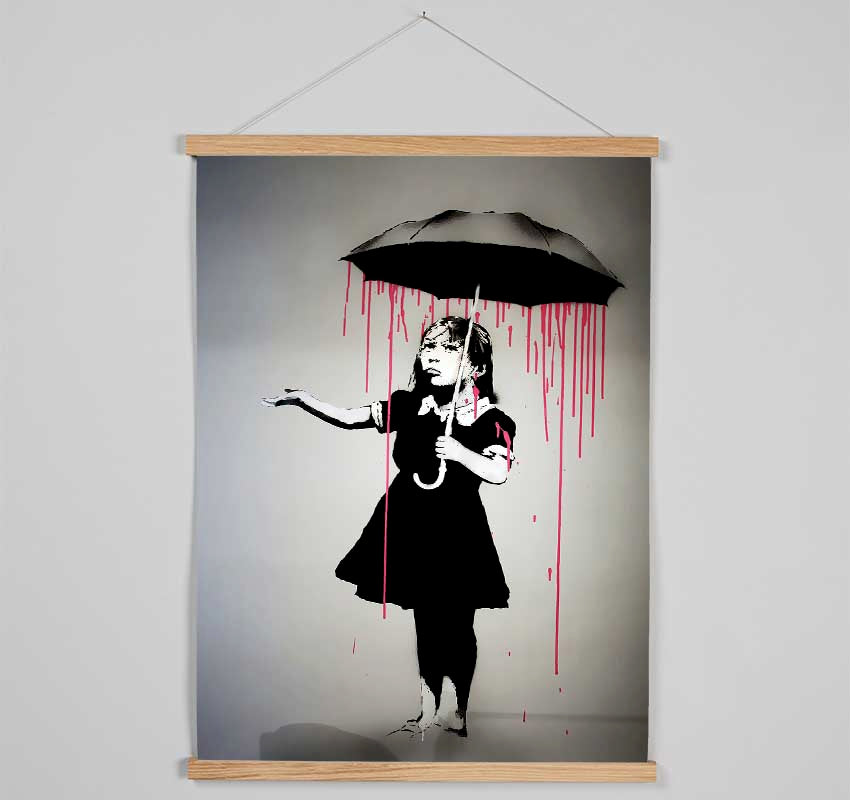 Umbrella Girl Hanging Poster - Wallart-Direct UK