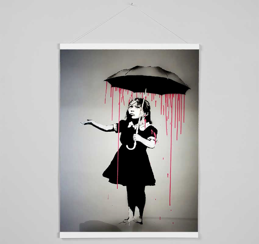 Umbrella Girl Hanging Poster - Wallart-Direct UK