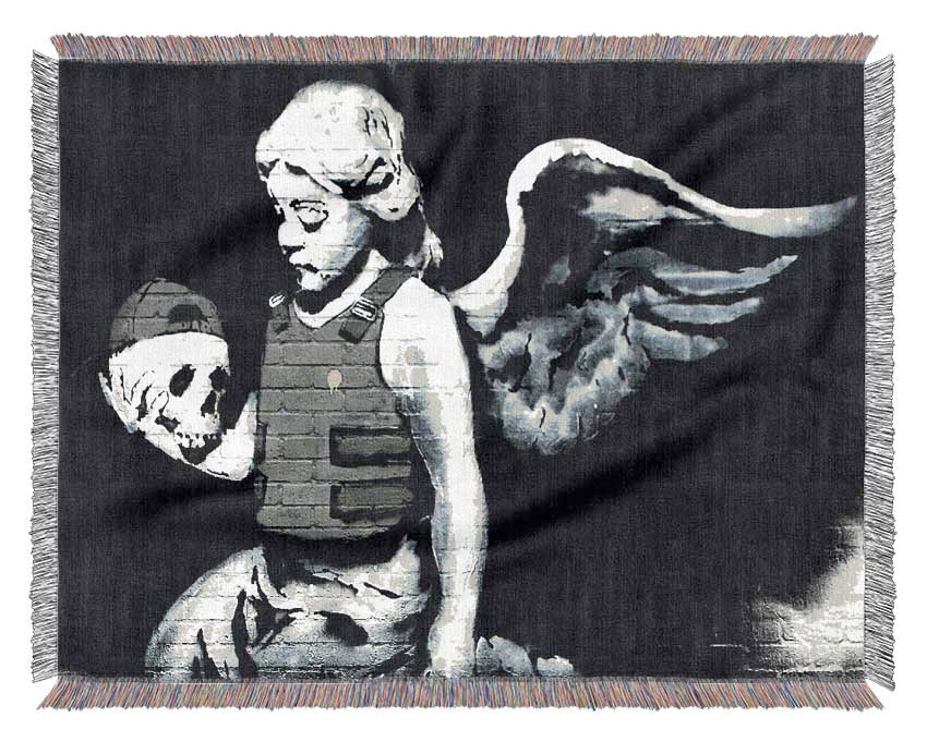 Angel Skull Woven Blanket