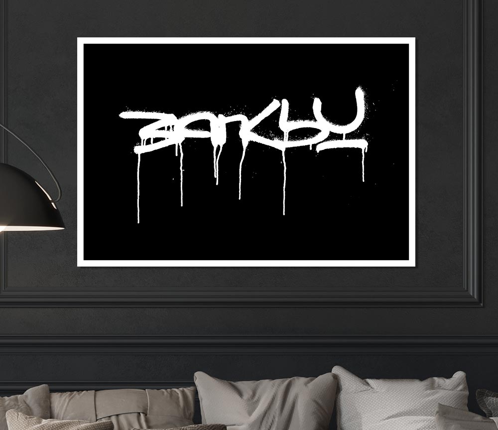 Banksy Black Print Poster Wall Art