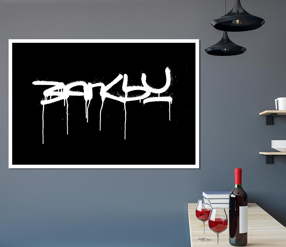 Banksy Black Print Poster Wall Art