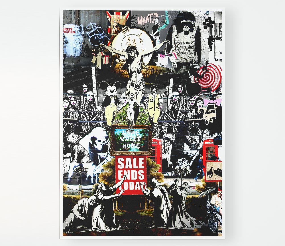 Banksy Collage 3 Print Poster Wall Art