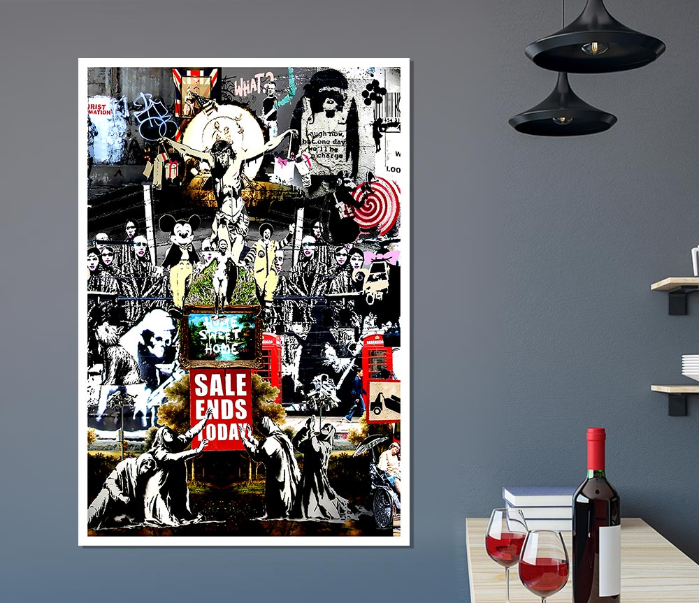 Banksy Collage 3 Print Poster Wall Art