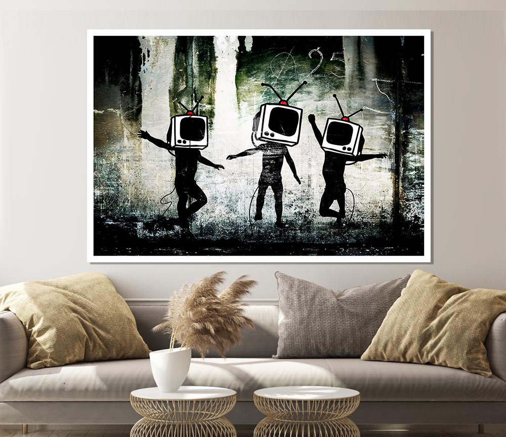 Banksy Tv Kids Print Poster Wall Art