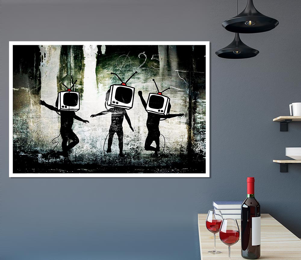 Banksy Tv Kids Print Poster Wall Art