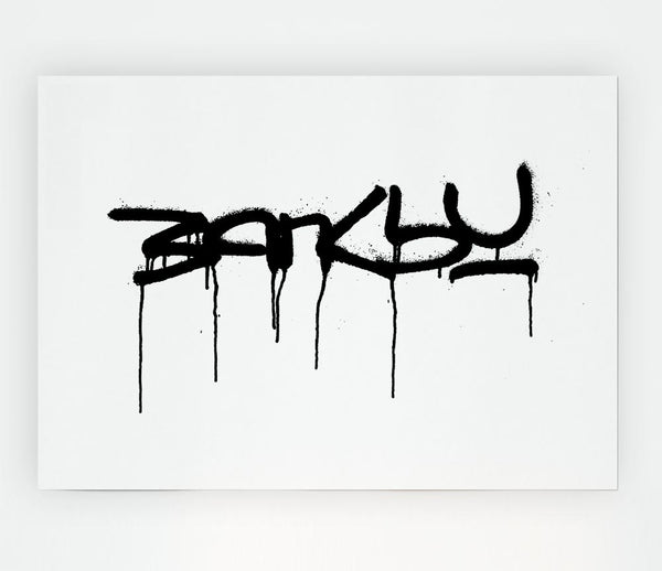 Banksy White Print Poster Wall Art