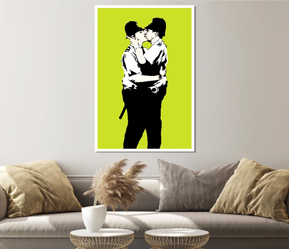 Bent Coppers Lime Print Poster Wall Art