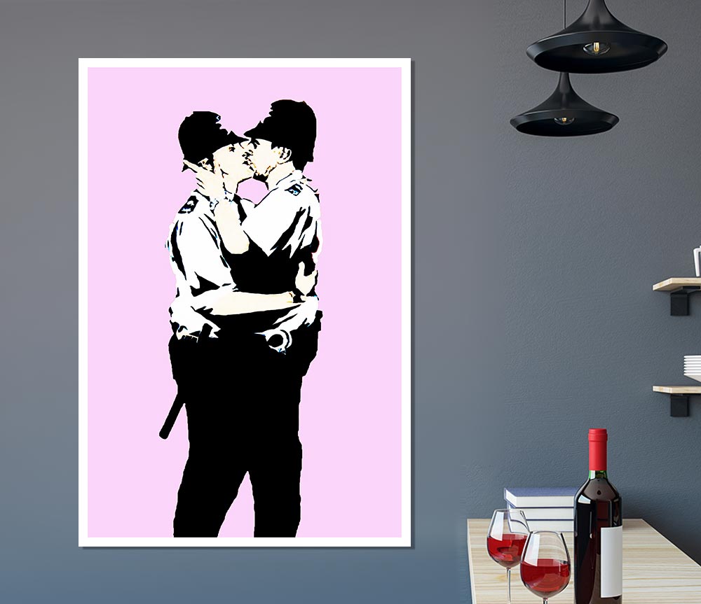 Bent Coppers Pink Print Poster Wall Art