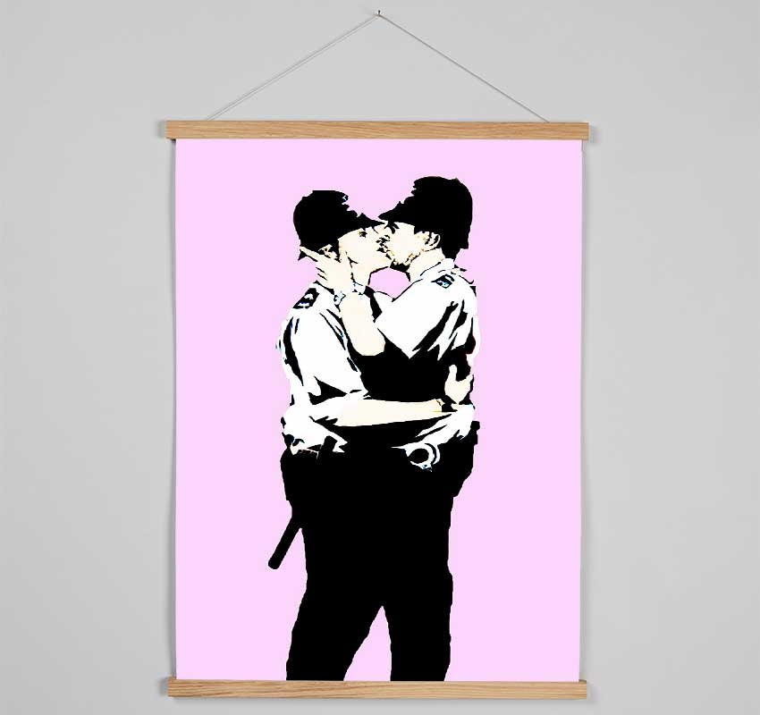 Bent Coppers Pink Hanging Poster - Wallart-Direct UK