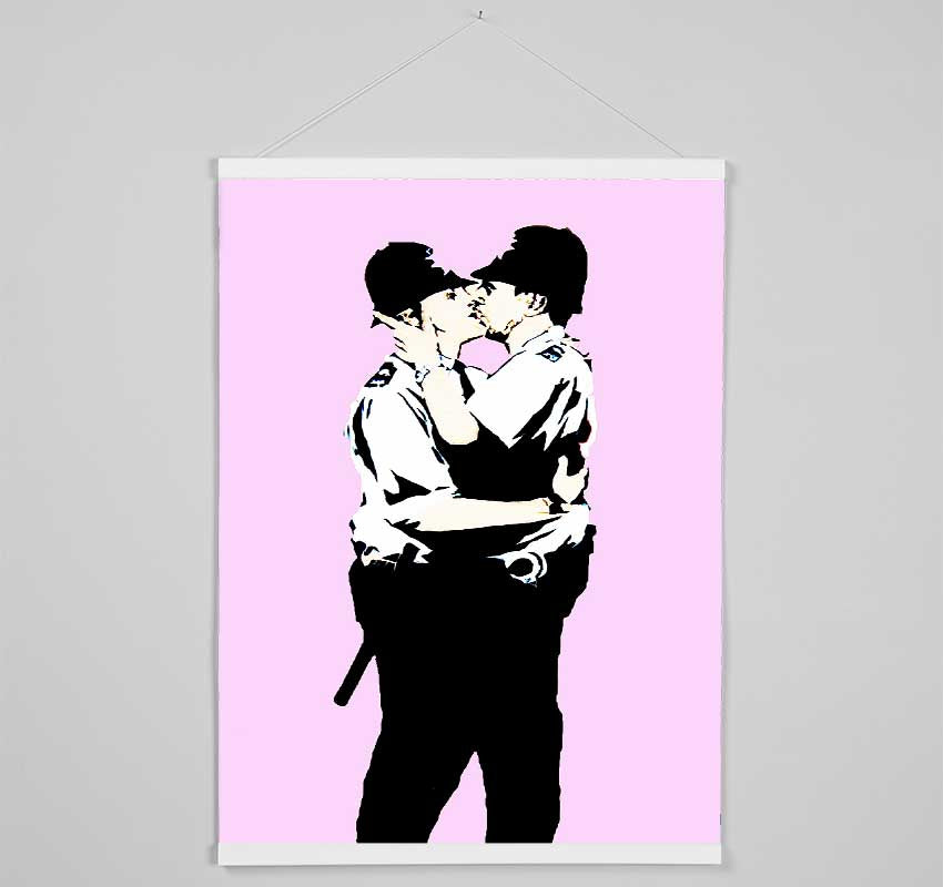 Bent Coppers Pink Hanging Poster - Wallart-Direct UK