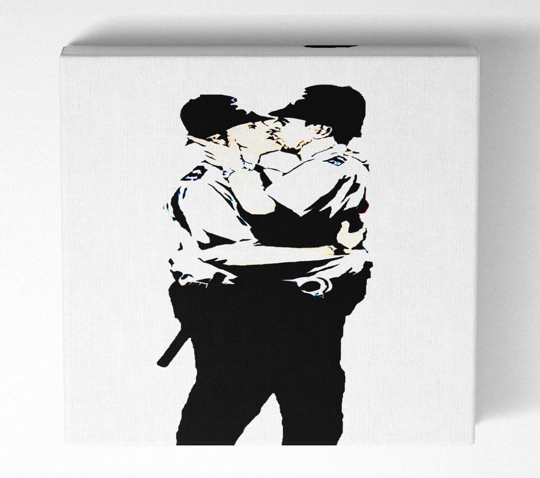 Picture of Bent Coppers White Square Canvas Wall Art