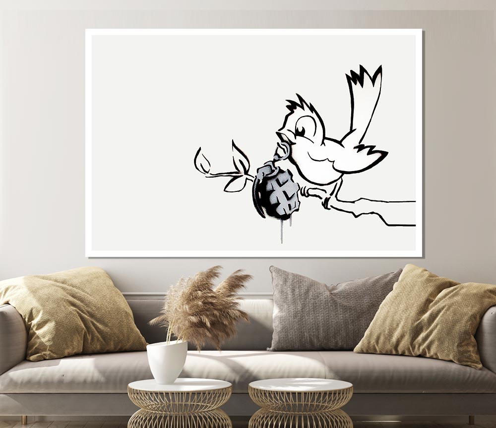 Bird Granade Print Poster Wall Art