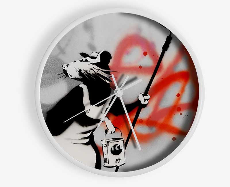 Graffiti Rat Removal Clock - Wallart-Direct UK