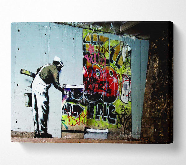 Picture of Grafitti Wallpaper Canvas Print Wall Art