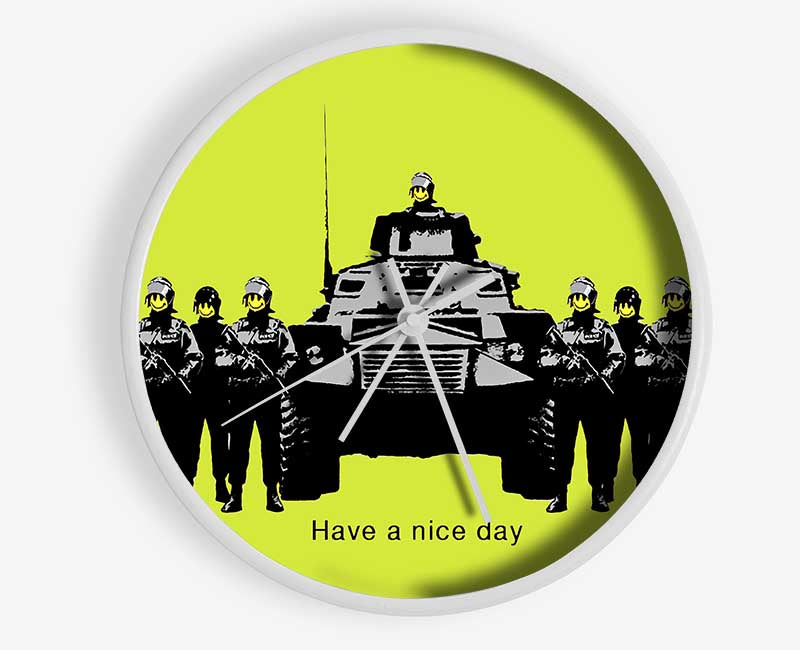 Have A Nice Day Lime Clock - Wallart-Direct UK