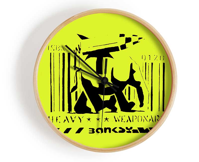 Heavy Weaponary Lime Clock - Wallart-Direct UK