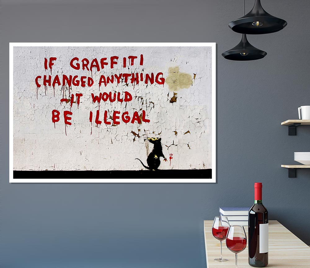 If Graffiti Changed Print Poster Wall Art