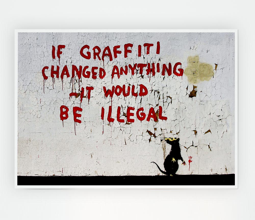 If Graffiti Changed Print Poster Wall Art