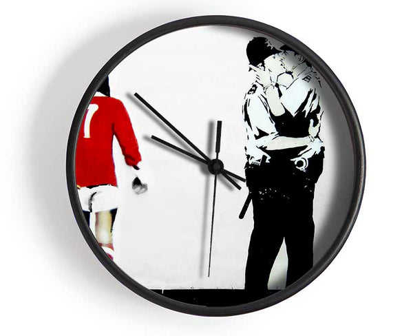 Kissing Coopers Football Clock - Wallart-Direct UK