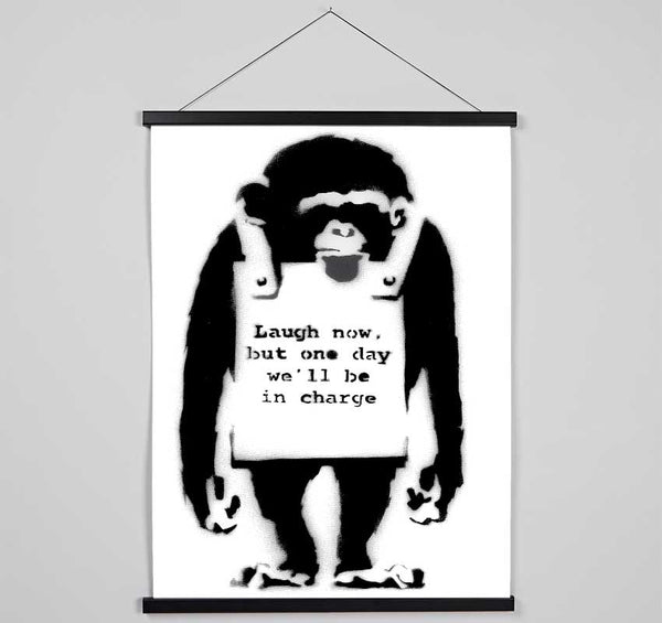 Laugh Now Monkey Hanging Poster - Wallart-Direct UK