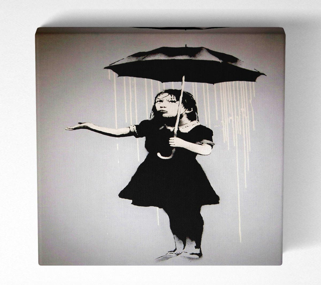 Picture of Liquid Rain Square Canvas Wall Art