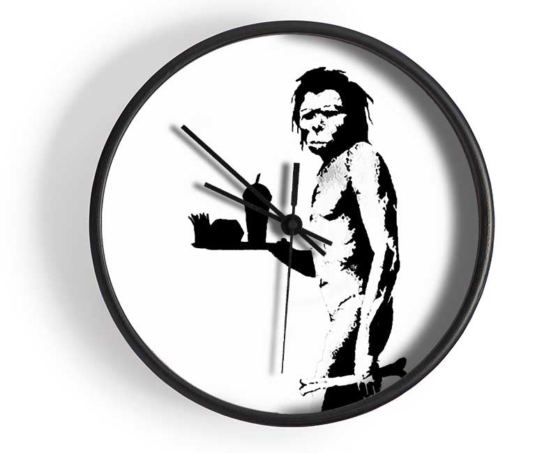 Mcdonalds Caveman White Clock - Wallart-Direct UK