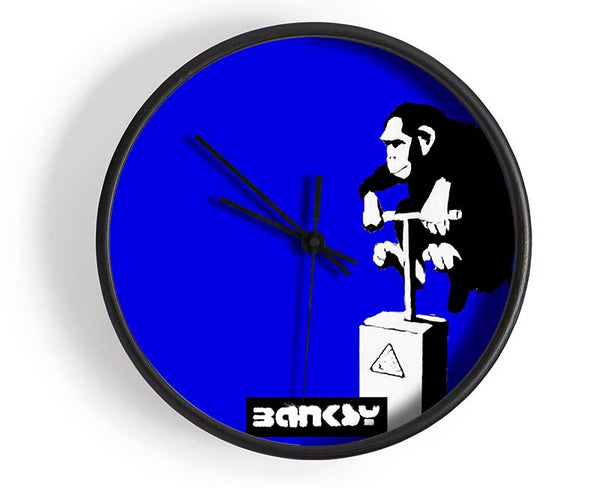 Monkey Detonator Blue Clock - Wallart-Direct UK