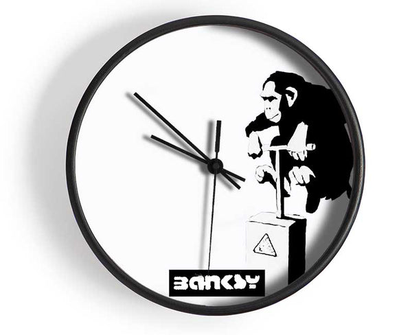 Monkey Detonator White Clock - Wallart-Direct UK