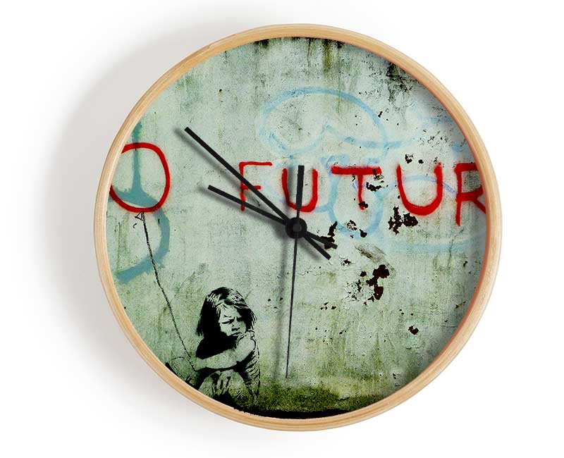 No Future Clean Clock - Wallart-Direct UK